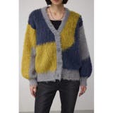 柄NVY5 | ブロッキンググラデーションカーディガン | AZUL BY MOUSSY
