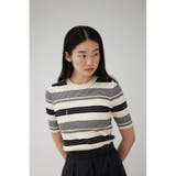 ハーフスリーブクルーネックニット | AZUL BY MOUSSY | 詳細画像2