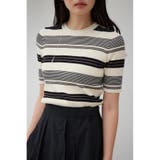 ハーフスリーブクルーネックニット | AZUL BY MOUSSY | 詳細画像1