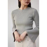 GRY | フレアスリーブリブニット | AZUL BY MOUSSY