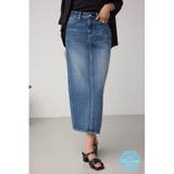 BLU | C/T冷感サイドゴムデニムスカート | AZUL BY MOUSSY