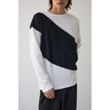 柄WHT5 | ヘビーワッフルバイカラートップス | AZUL BY MOUSSY