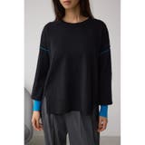 BLK | バイカラーカフニット | AZUL BY MOUSSY