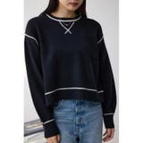 BLK | スウェットライクニットプルオーバー | AZUL BY MOUSSY