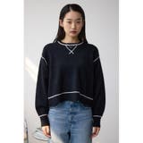 スウェットライクニットプルオーバー | AZUL BY MOUSSY | 詳細画像4 