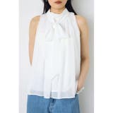 シフォンノースリーブブラウス | AZUL BY MOUSSY | 詳細画像4 
