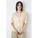 GREIGE | シアールーズ半袖ニット | AZUL BY MOUSSY