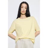 L/YEL1 | カシミヤミックスハーフスリーブニット | AZUL BY MOUSSY
