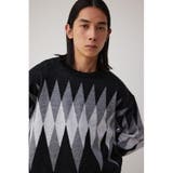 カラーアーガイルリラックスニット | AZUL BY MOUSSY | 詳細画像1