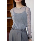 GRY | シアーラメ長袖トップス | AZUL BY MOUSSY