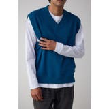 L/BLU1 | ABEL&CO USA ヴィンテージダメージベスト | AZUL BY MOUSSY