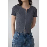 T.GRY | Wジップショートスリーブ配色リブプルオーバー | AZUL BY MOUSSY
