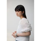 シアーチェックスリーブブラウス | AZUL BY MOUSSY | 詳細画像1