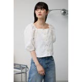 シアーチェックスリーブブラウス | AZUL BY MOUSSY | 詳細画像2