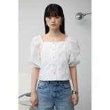 シアーチェックスリーブブラウス | AZUL BY MOUSSY | 詳細画像4