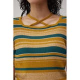 マルチボーダーデザインニットトップス | AZUL BY MOUSSY | 詳細画像8