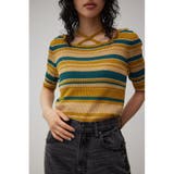マルチボーダーデザインニットトップス | AZUL BY MOUSSY | 詳細画像1
