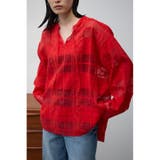 RED | シアースキッパーブラウス | AZUL BY MOUSSY