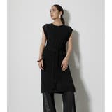 BLK | SHEER KNIT LONG TOPS | AZUL BY MOUSSY