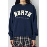 カレッジワッペンロゴ裏毛トップス | AZUL BY MOUSSY | 詳細画像1