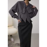 C.GRY | ボウタイリボンブラウス | AZUL BY MOUSSY