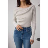 SLV | ドレープ長袖ニットトップス | AZUL BY MOUSSY