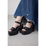 BLK | ステッチデザインプラットフォームサンダル | AZUL BY MOUSSY