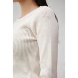 SLEEVE FLARE RIB KNIT TOPS | AZUL BY MOUSSY | 詳細画像9 