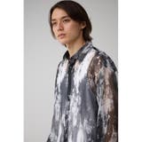 シアー総柄長袖シャツ | AZUL BY MOUSSY | 詳細画像1