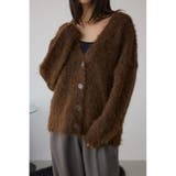 BRN | シャギー起毛ニットカーディガン | AZUL BY MOUSSY
