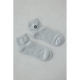 GRY | ワンポイント刺繍アンクルソックス | AZUL BY MOUSSY