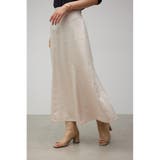 L/BEG1 | サテンフレアスカート | AZUL BY MOUSSY