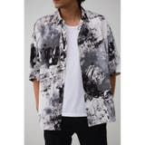 柄WHT5 | ウォーターカラーアブストラクトシャツ | AZUL BY MOUSSY