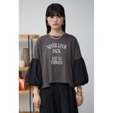 ボリュームスリーブドッキングTシャツ | AZUL BY MOUSSY | 詳細画像26 