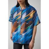柄BLU5 | アブストラクトシアーシャツ | AZUL BY MOUSSY