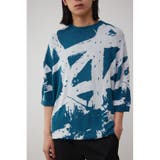 柄BLU5 | アブストラクトオーバーサイズニット | AZUL BY MOUSSY