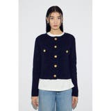 クルーネックツイードライクニットジャケット | AZUL BY MOUSSY | 詳細画像30 