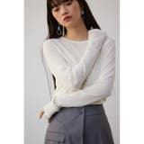 バックスリットシアーロングトップス | AZUL BY MOUSSY | 詳細画像1 