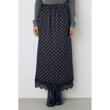ドット裾レースサテンナロースカート | AZUL BY MOUSSY | 詳細画像10
