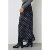 ドット裾レースサテンナロースカート | AZUL BY MOUSSY | 詳細画像12