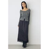 ドット裾レースサテンナロースカート | AZUL BY MOUSSY | 詳細画像14