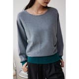 GRY | バイカラードルマンニットプルオーバー | AZUL BY MOUSSY