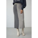 バイカラーIラインニットスカート | AZUL BY MOUSSY | 詳細画像12 