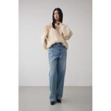 ニュアンスカウ柄Vネックニットトップス | AZUL BY MOUSSY | 詳細画像14 