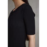 アシンメトリーボタン5分袖ニット | AZUL BY MOUSSY | 詳細画像9