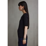アシンメトリーボタン5分袖ニット | AZUL BY MOUSSY | 詳細画像6