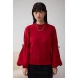 袖リボンデザインニット | AZUL BY MOUSSY | 詳細画像27