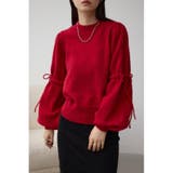 RED | 袖リボンデザインニット | AZUL BY MOUSSY