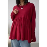 RED | ペプラムデザインニットトップス | AZUL BY MOUSSY