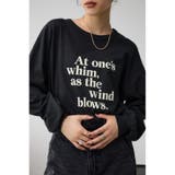BLK | フロッキーロゴプリントロングTシャツ | AZUL BY MOUSSY